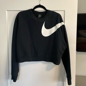 Nike cropped black sweatshirt